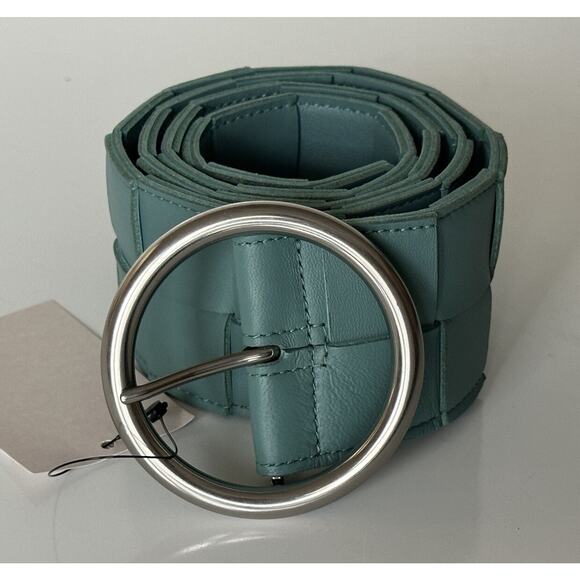 NWT $850 Bottega Veneta Intrecciato Nappa Leather Green Belt 36/90 IT 577933 main image 6